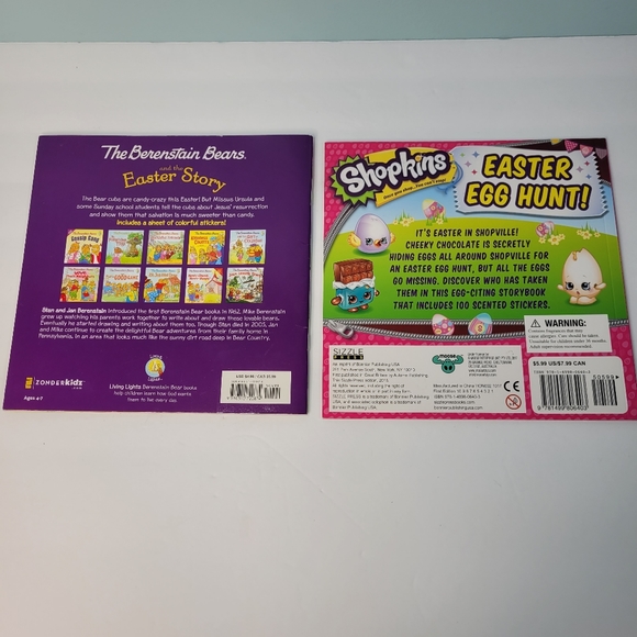 Children's Easter Books With Stickers Berenstain Bears Shopkins Egg Hunt Lot - 2 - Picture 2 of 8